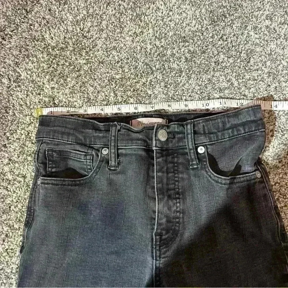 MADEWELL Women's Black 9" High-Rise Skinny Jeans SIZE 26 - Picture 6 of 10